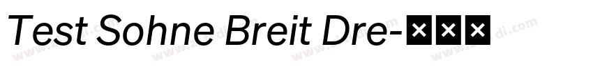 Test Sohne Breit Dre字体转换